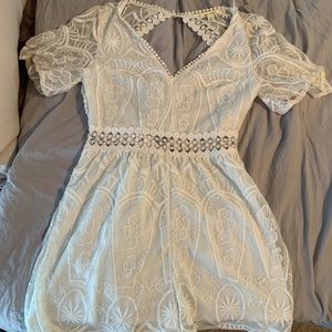 White Lace Romper